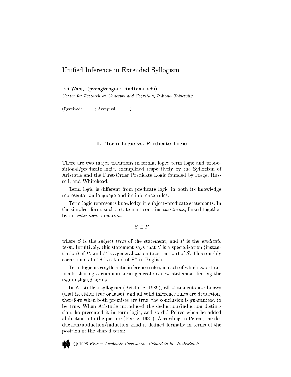 Unified Inference in Extended Syllogism