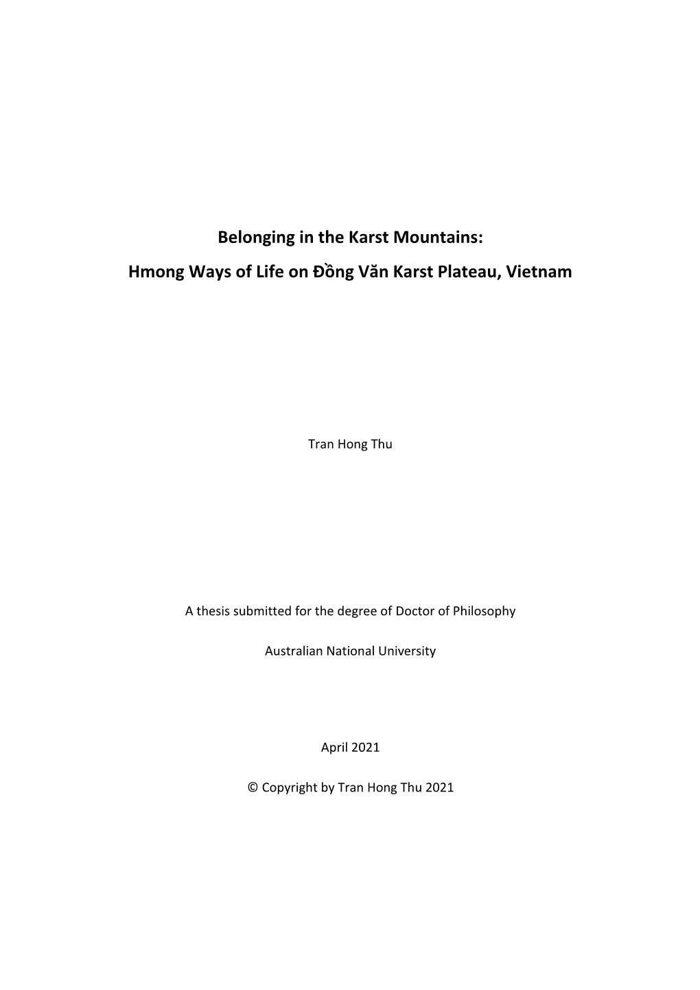 Hmong Ways of Life on Đồng Văn Karst Plateau, Vietnam