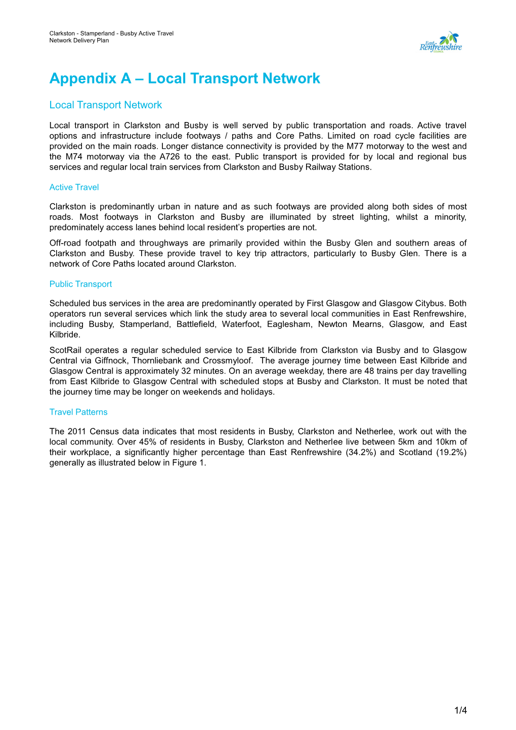 Appendix a – Local Transport Network