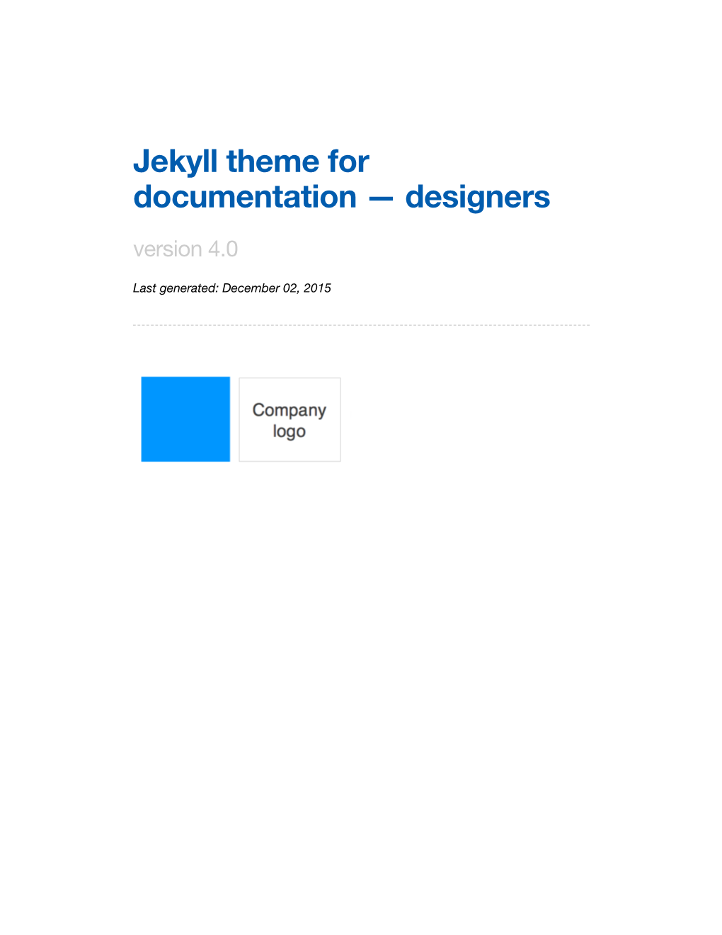 Jekyll Theme for Documentation — Designers Version 4.0