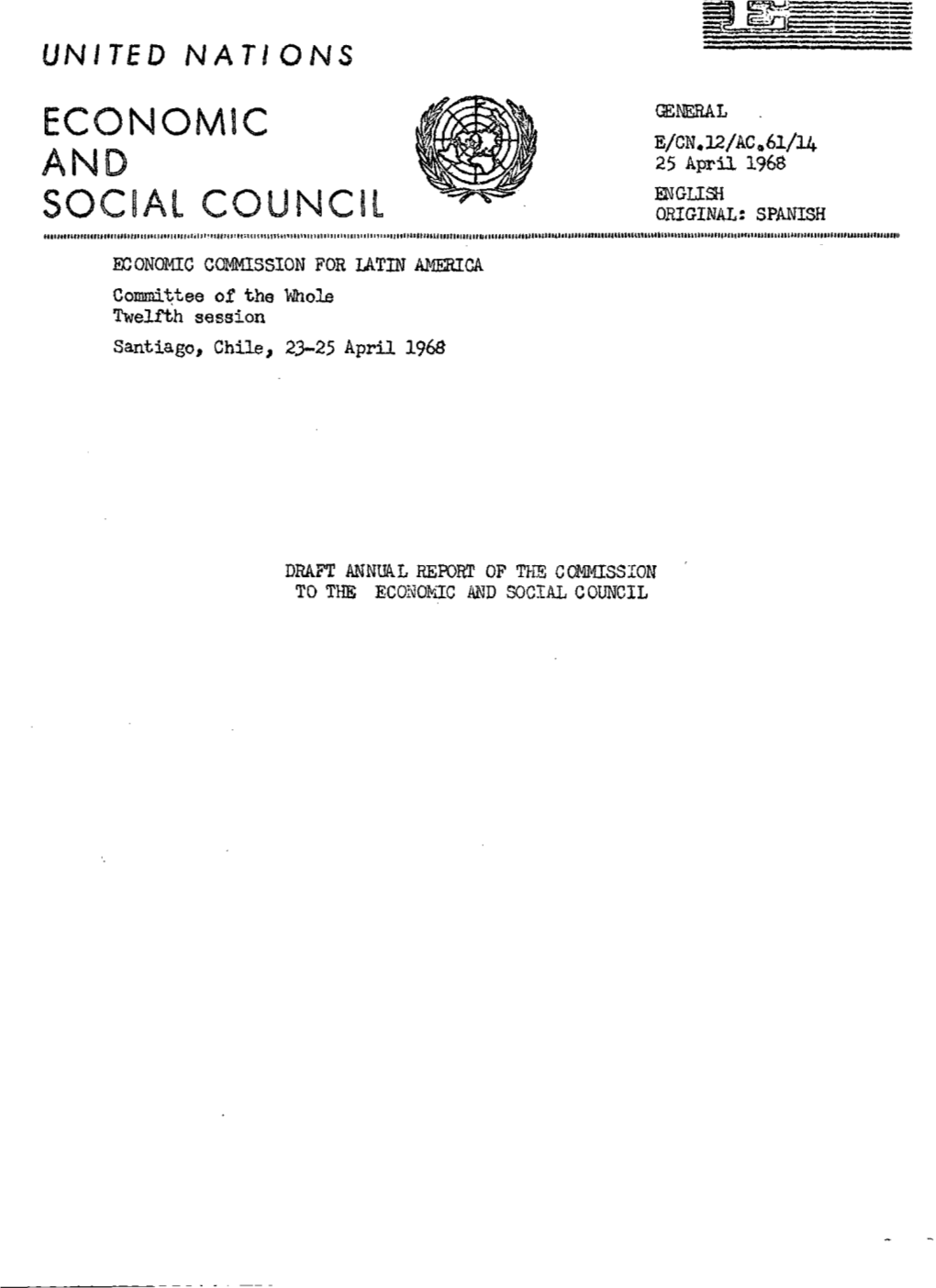 ECONOMIC and SOCIAL COUNCIL E/CN.12/AC.61/14 Page Iii