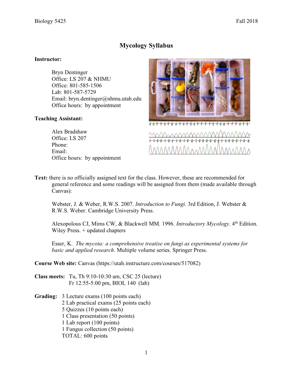 Mycology Syllabus