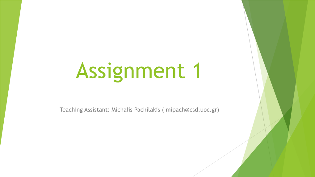 Assignment 1