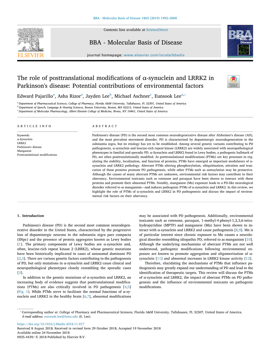 The Role of Posttranslational Modifications of Α-Synuclein And