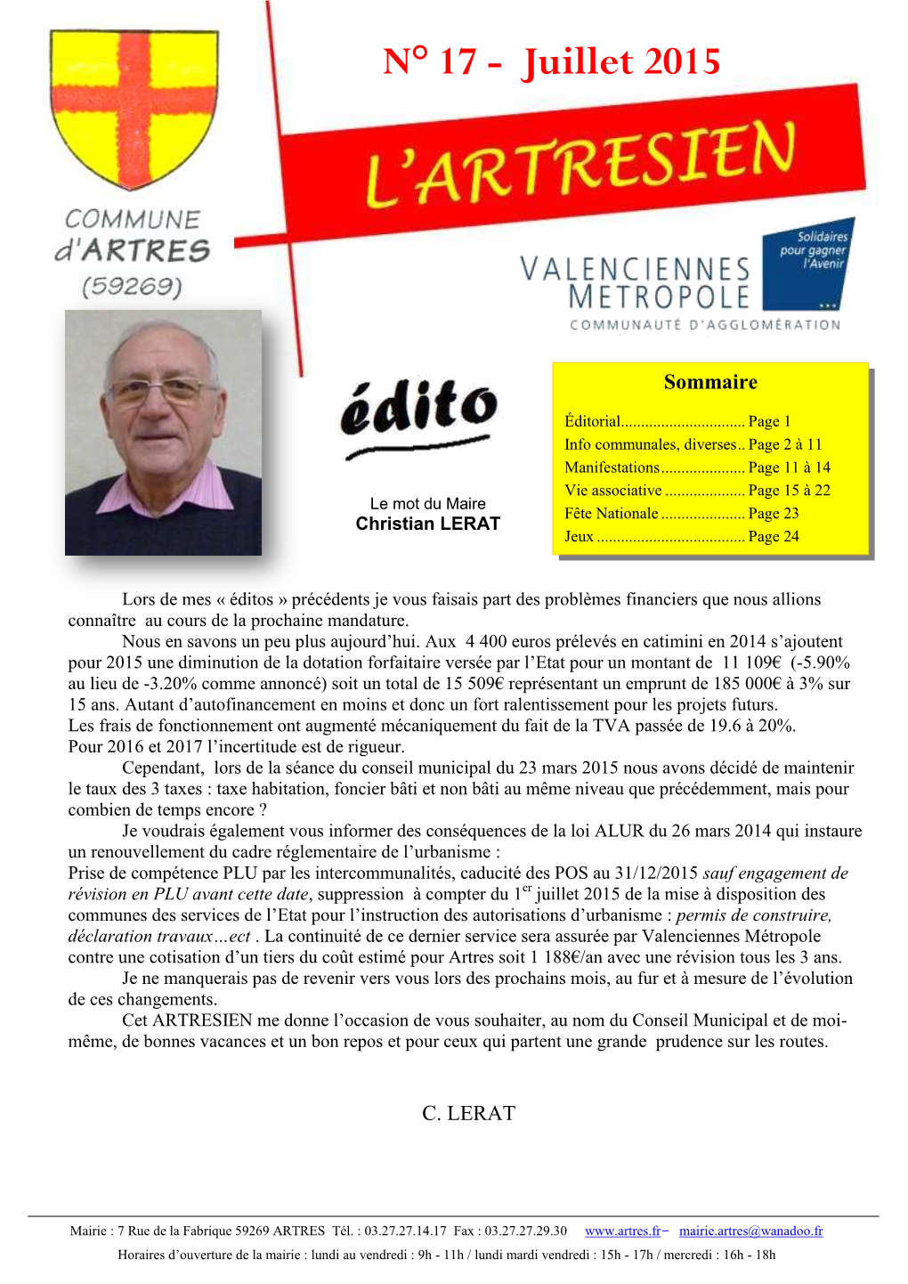 N° 17 - Juillet 2015