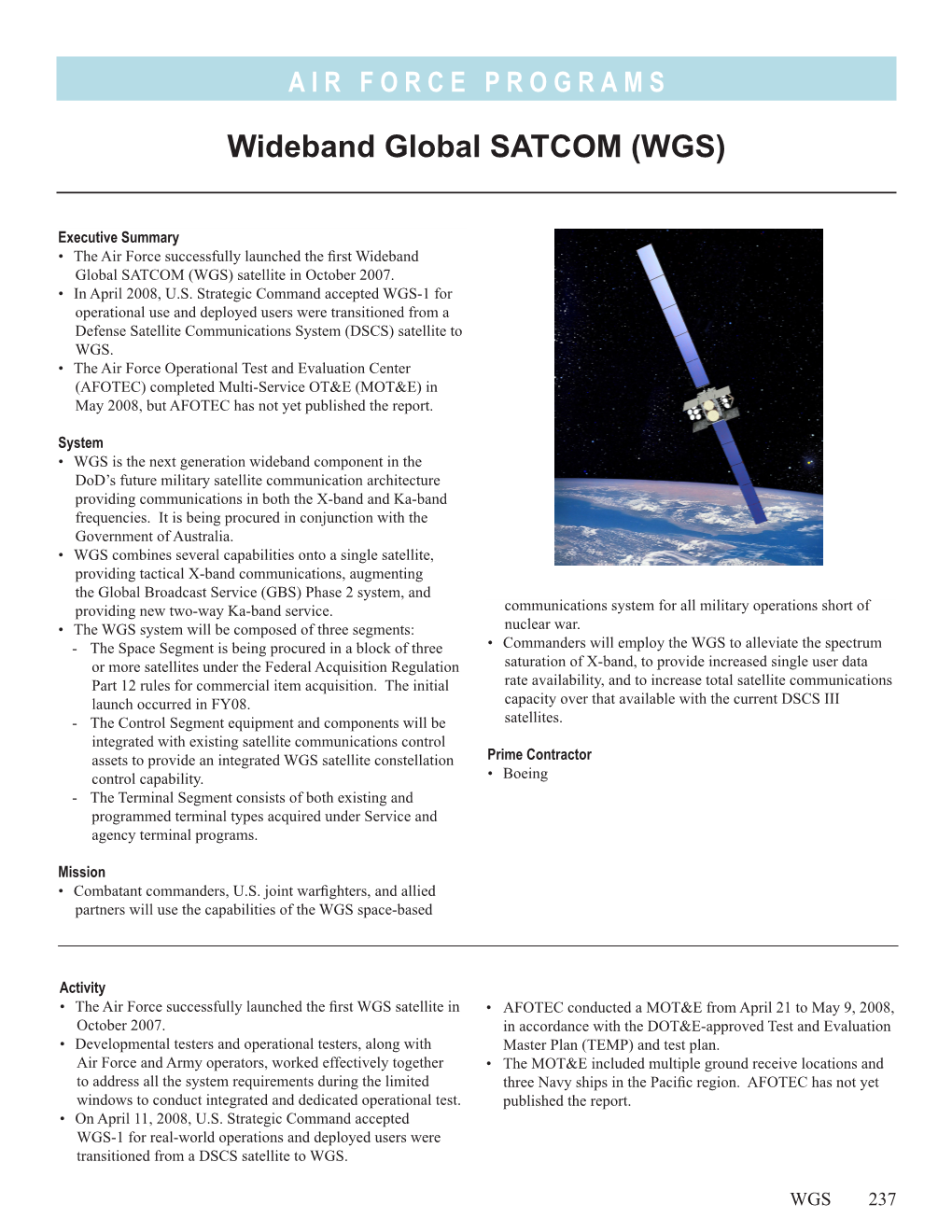 Wideband Global SATCOM (WGS)