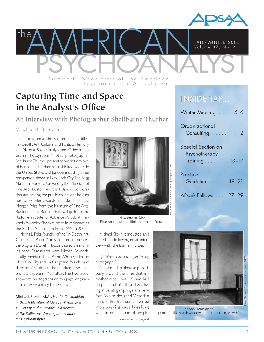 The American Psychoanalyst (TAP