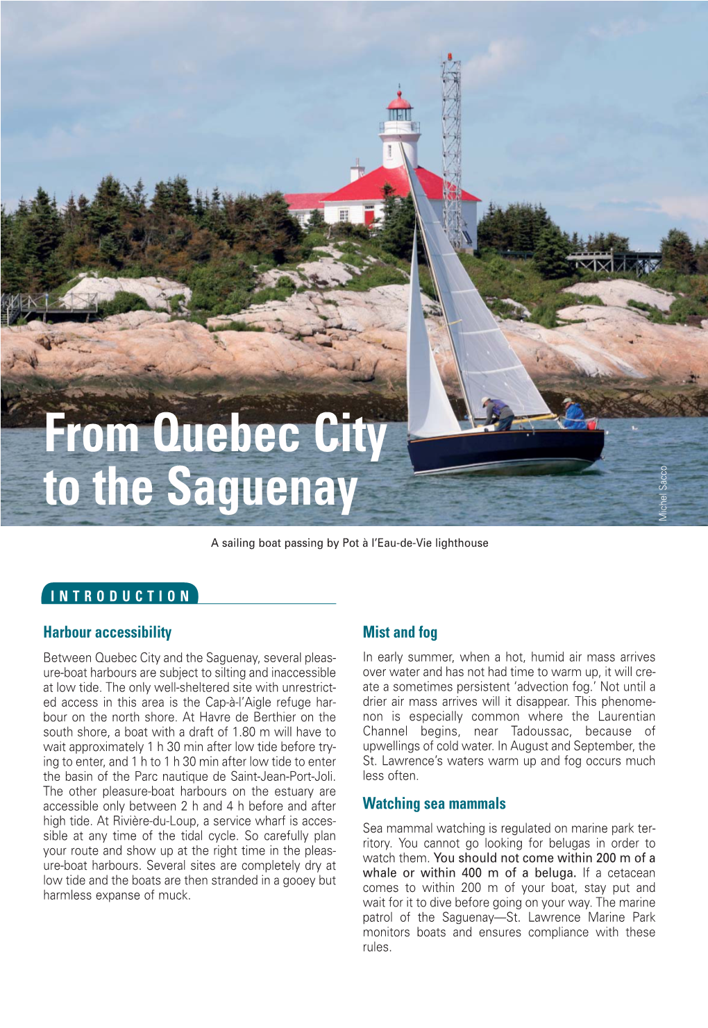 From Quebec City to the Saguenay Michel Sacco