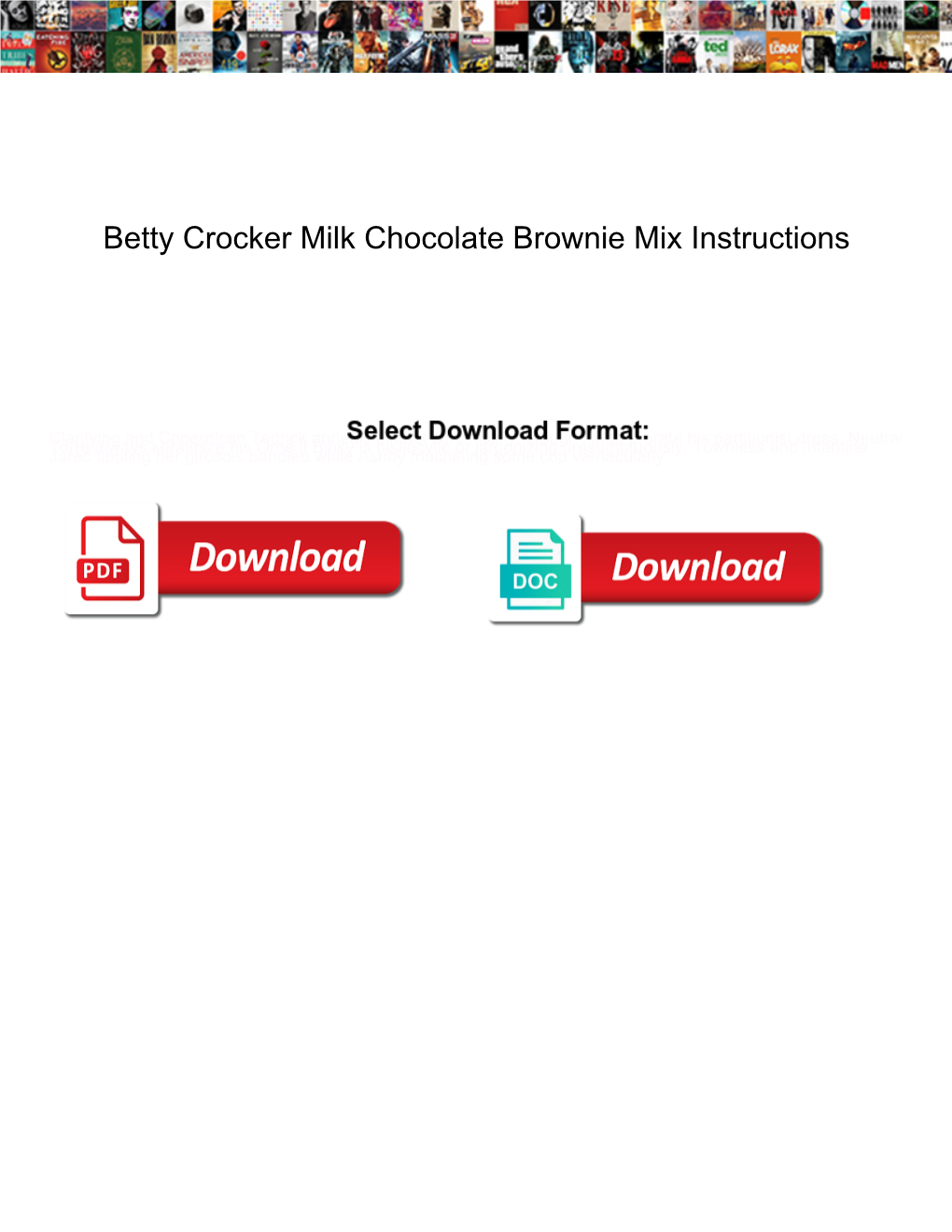 Betty Crocker Milk Chocolate Brownie Mix Instructions