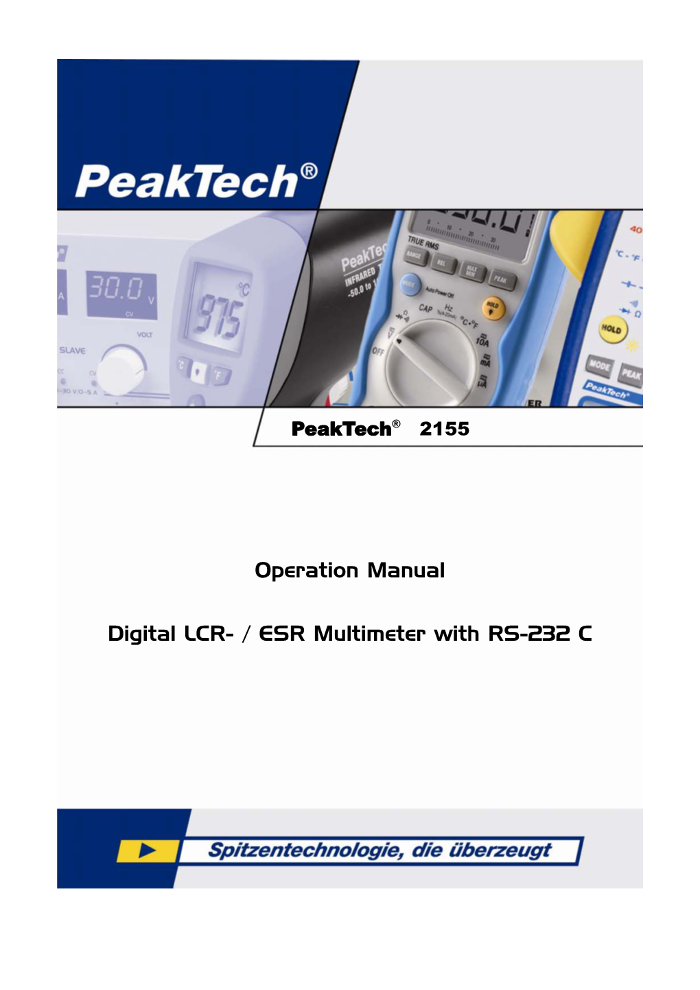 Operation Manual Digital LCR- / ESR Multimeter with RS-232 C