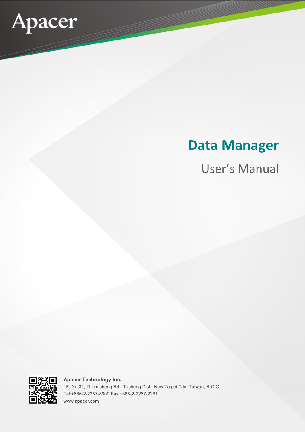 Data Manager User’S Manual