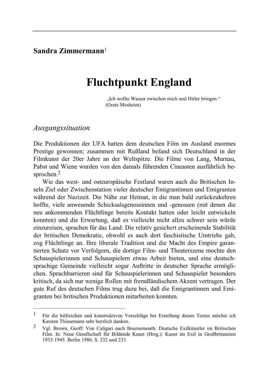 Fluchtpunkt England