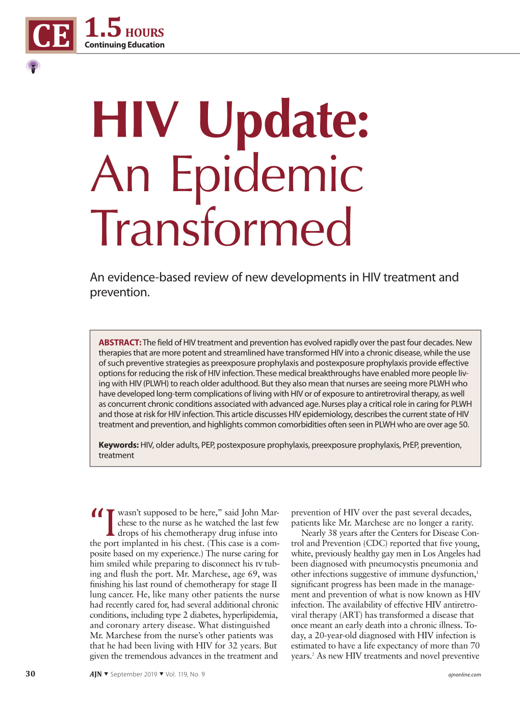 HIV Update: an Epidemic Transformed an Evidence-Based Review of New Developments in HIV Treatment and Prevention