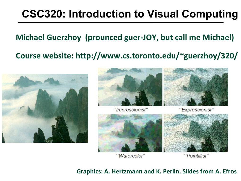 Introduction to Visual Computing