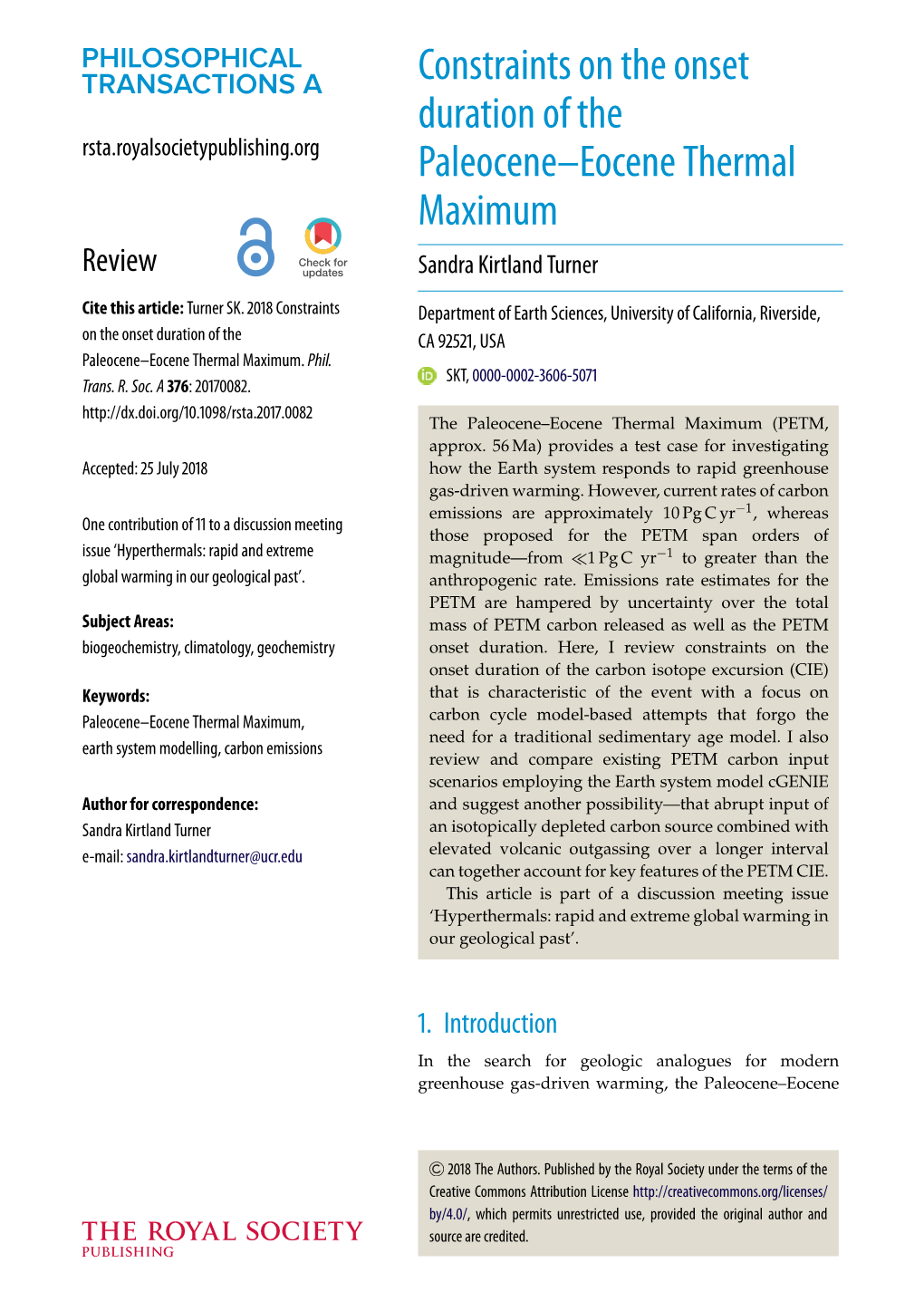 Constraints on the Onset Duration of the Paleocene–Eocene Thermal