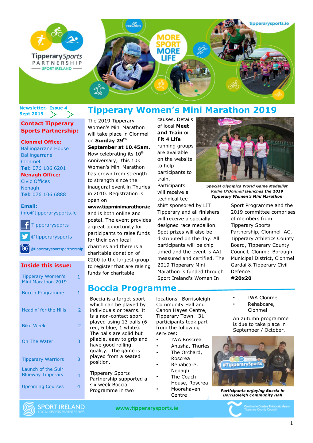 Newsletter 9 Sept 2019