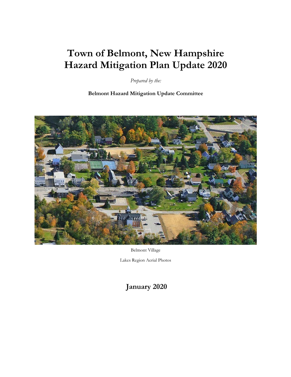 Town of Belmont, New Hampshire Hazard Mitigation Plan Update 2020