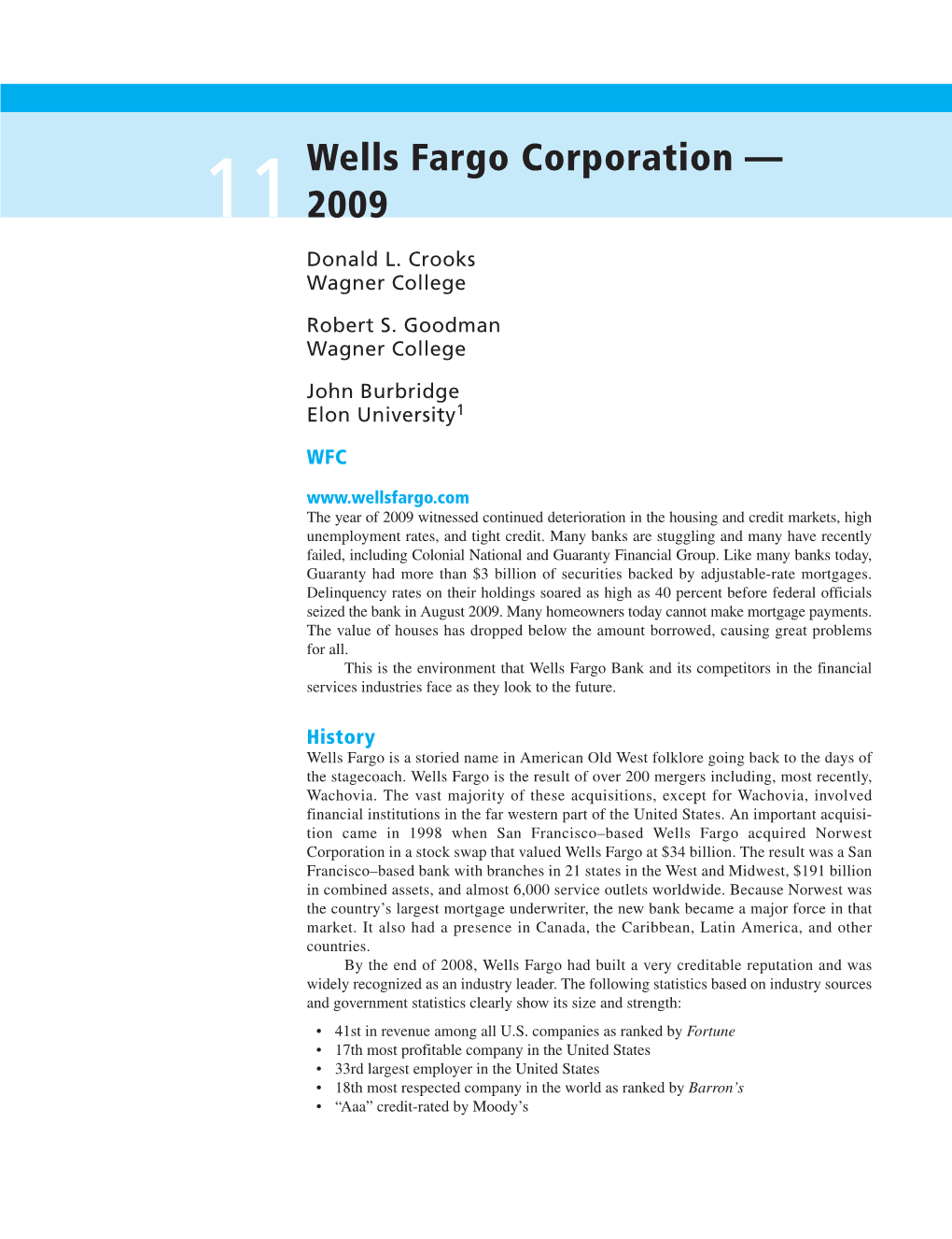 Wells Fargo Corporation — 2009 113