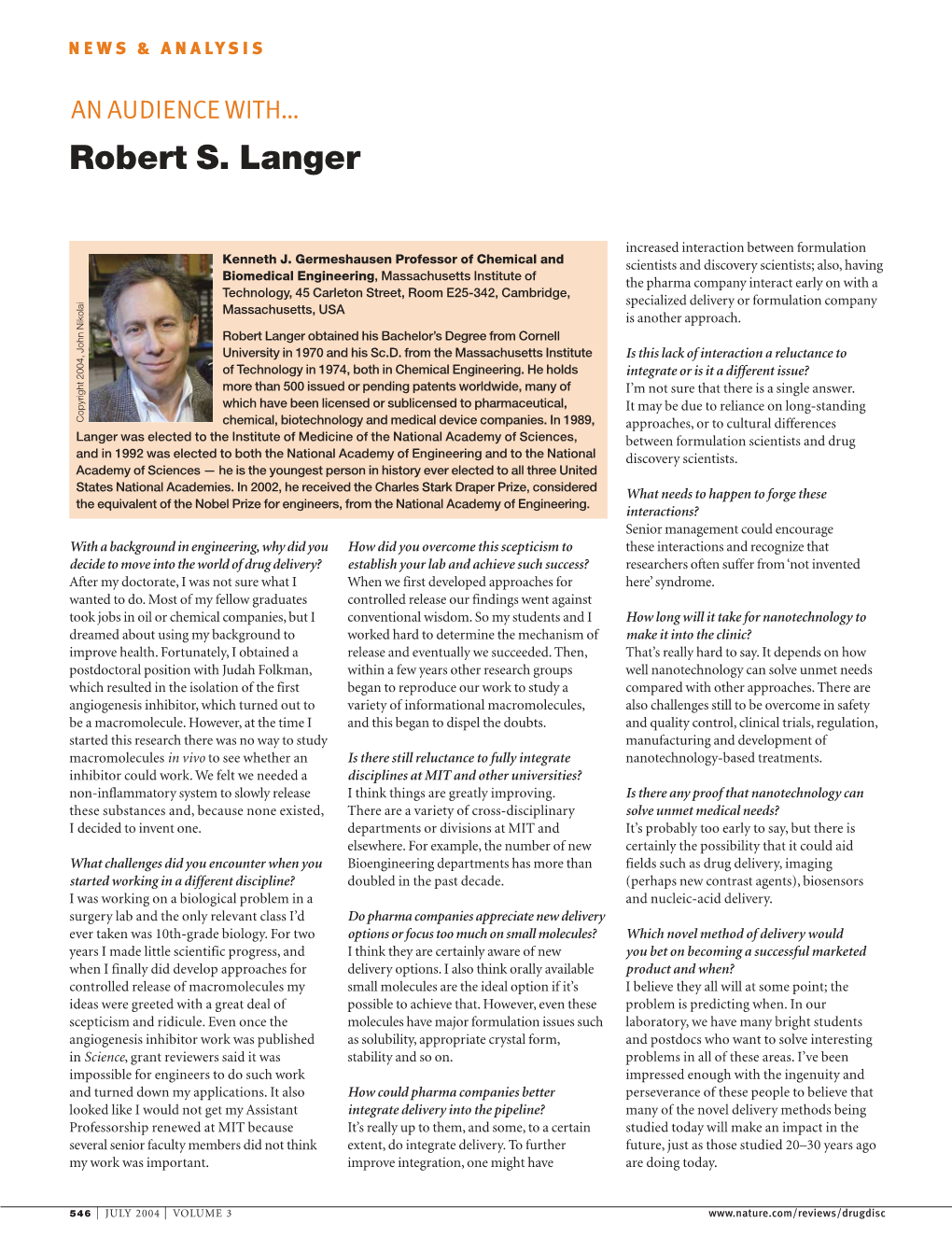 Robert S. Langer