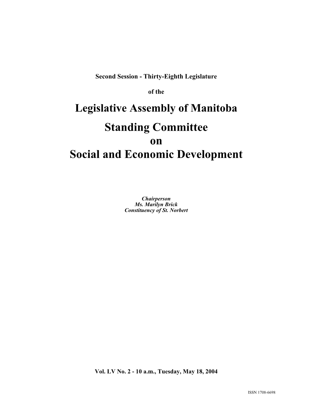 Standing Committee on Social and Economic Development