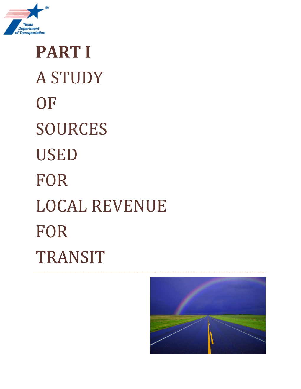 Study of Sources Used for Local Revenue for Transit