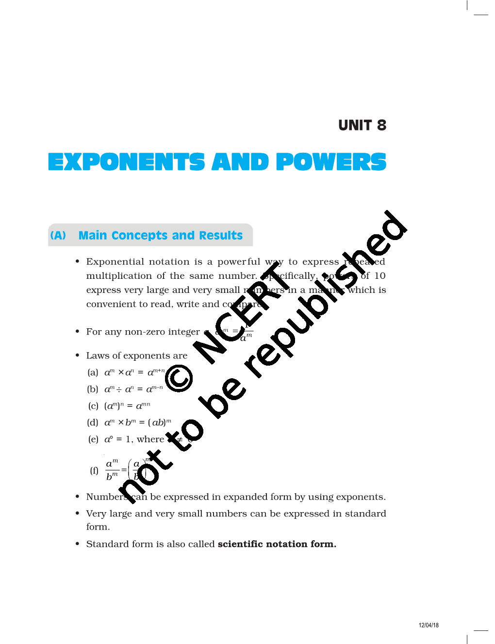 Unit-8 Exponents and Powers.Pmd