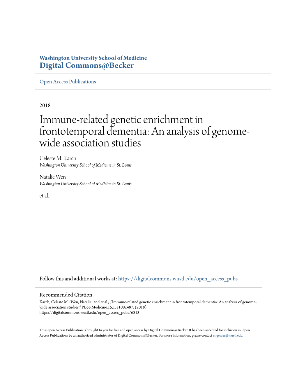 An Analysis of Genome-Wide Association Studies