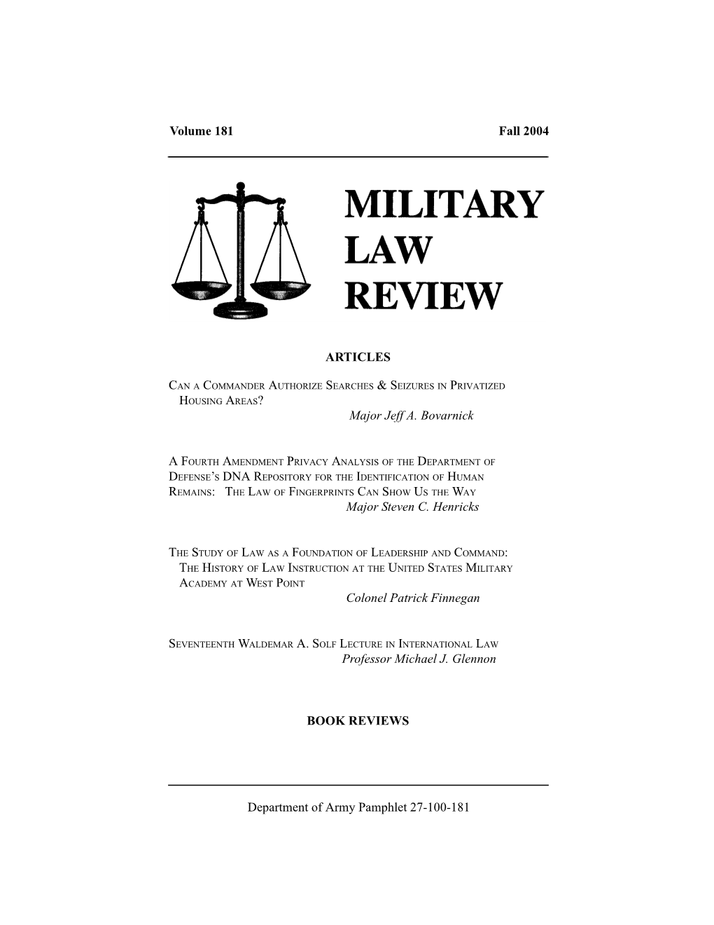 Military Law Review