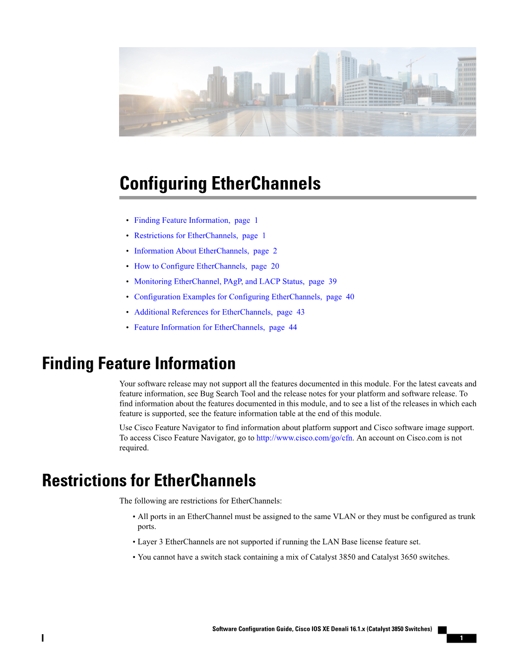 Configuring Etherchannels