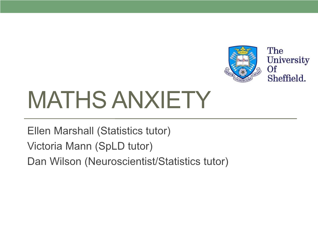 Maths Anxiety