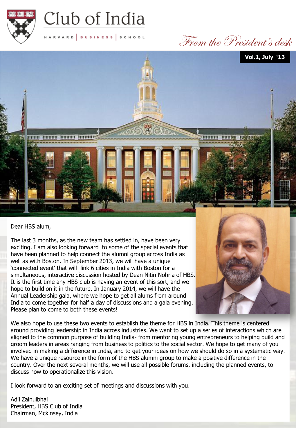 HBS Club of India, Vol. 1, July 2013 (PDF)