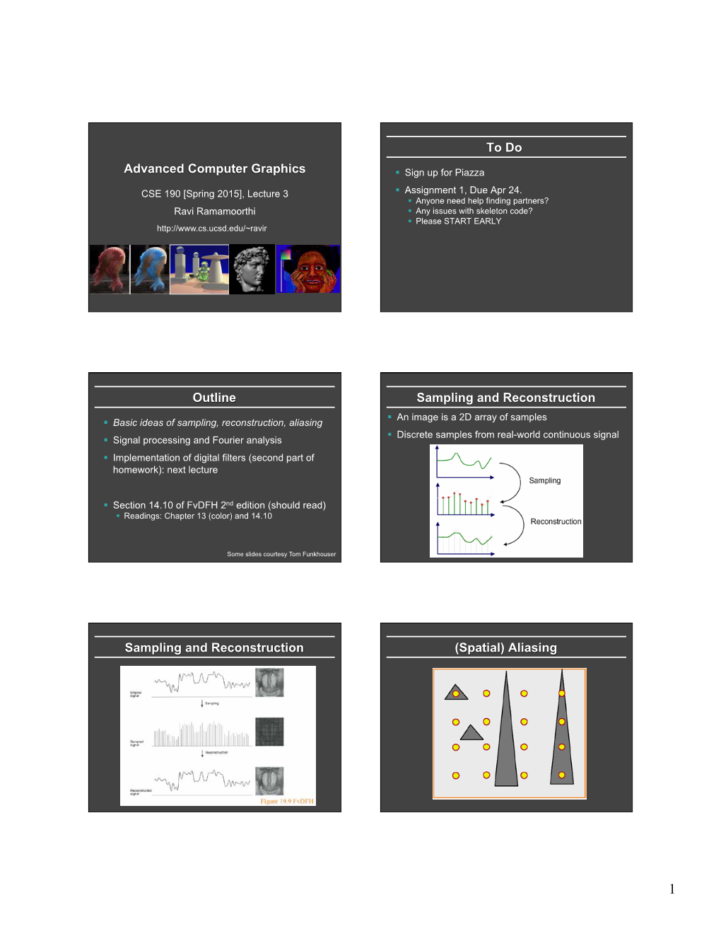 Advanced Computer Graphics to Do Outline Sampling And