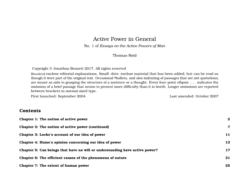 Active Power in General No