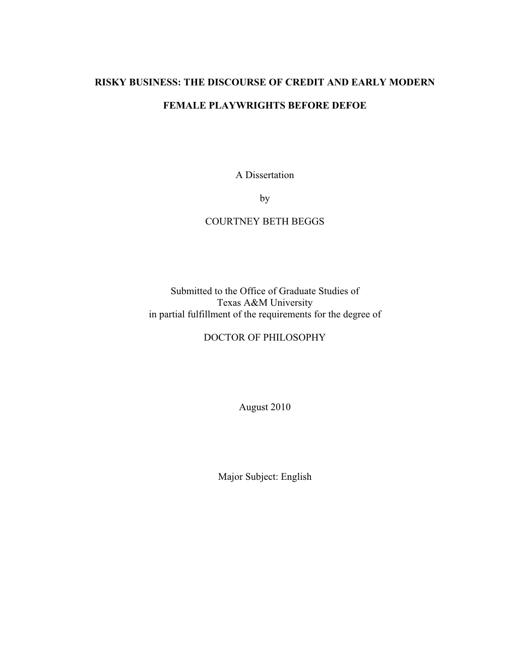 BEGGS-DISSERTATION.Pdf