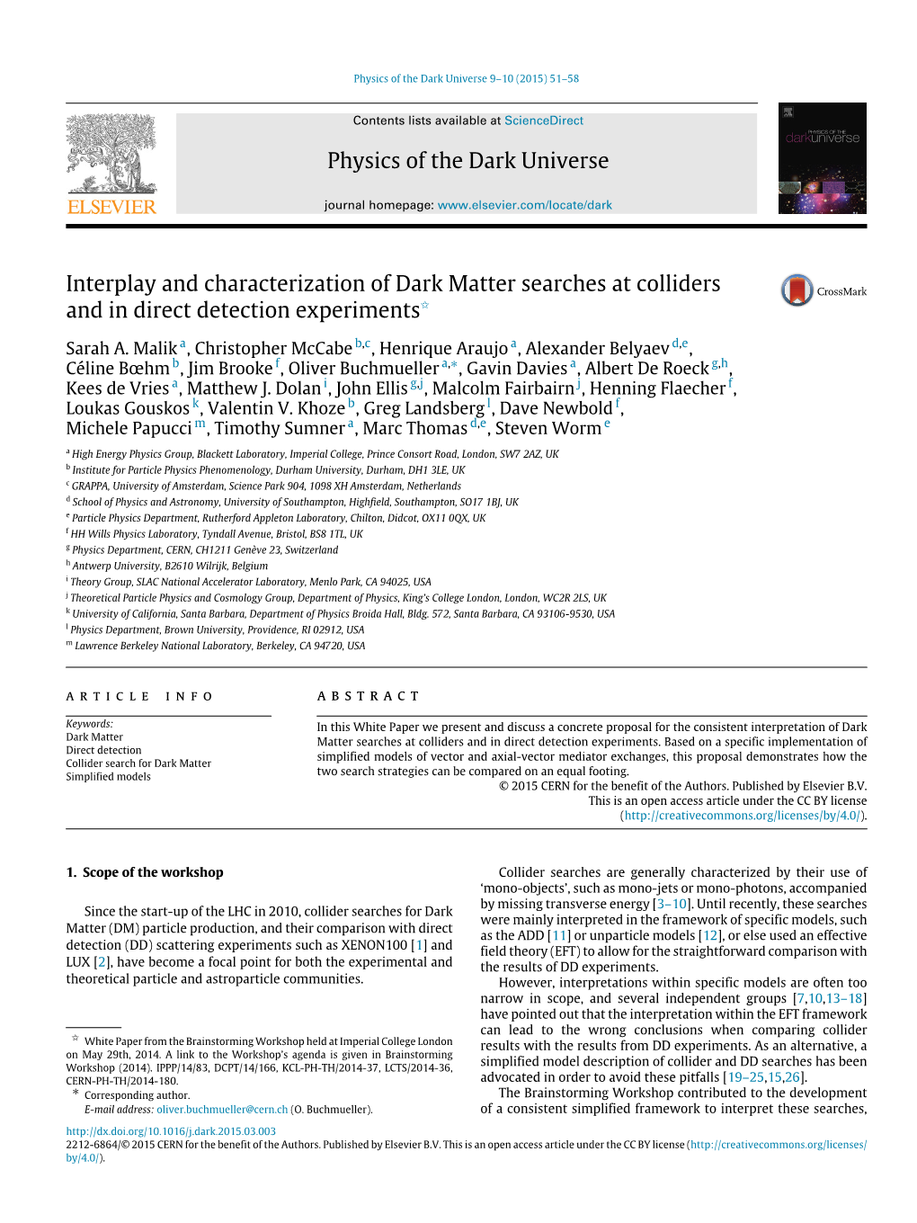 Interplay and Characterization of Dark Matter Searches at Colliders and in Direct Detection Experiments✩