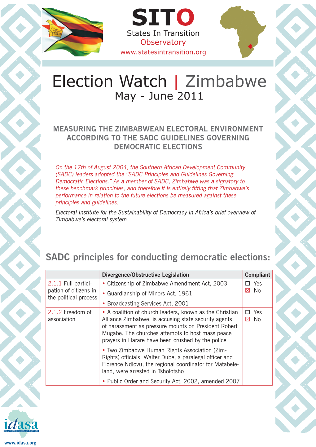 Election Watch | Zimbabwe May - June 2011