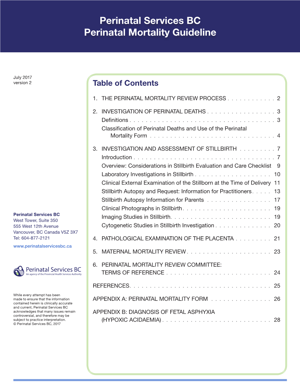 Perinatal Mortality Guideline