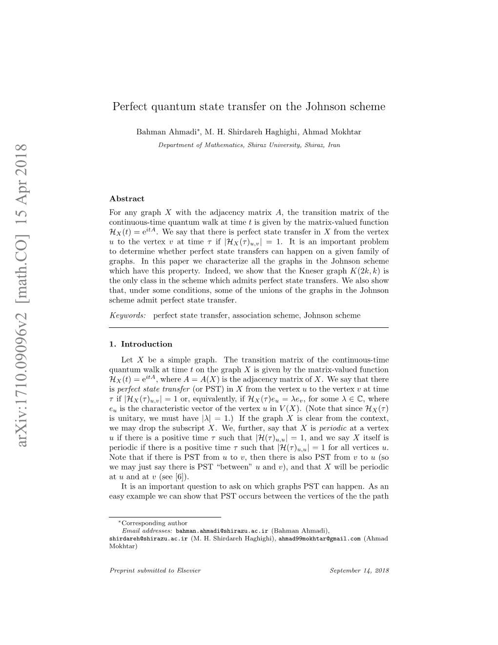 Arxiv:1710.09096V2 [Math.CO] 15 Apr 2018 Ht Ne Oecniin,Sm Fteuin Ftegah Nth in Graphs the Keywords: of Unions Transfer