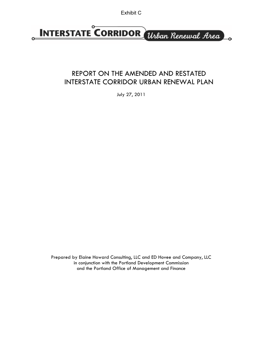 Report on the Amended and Restated Interstate Corridor Urban Renewal Plan