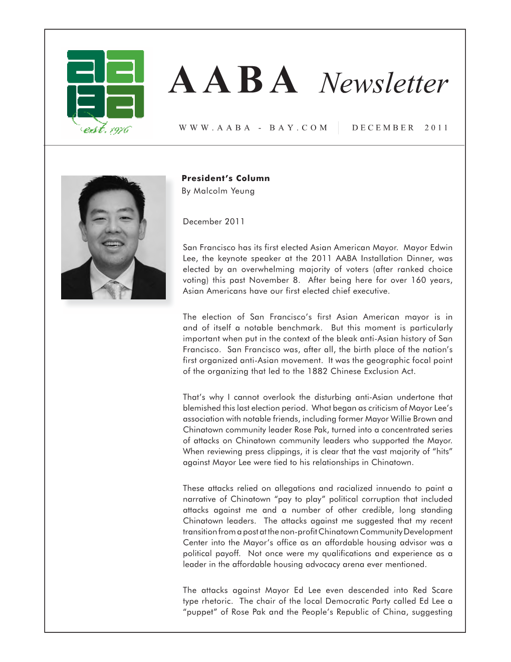 AABA Newsletter