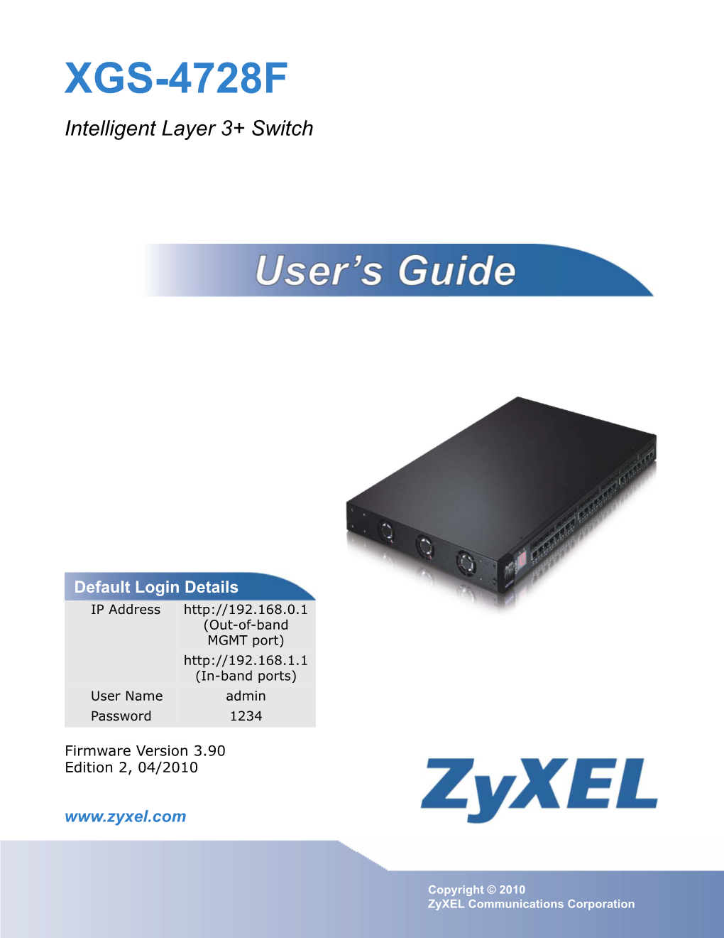 XGS-4728F Intelligent Layer 3+ Switch