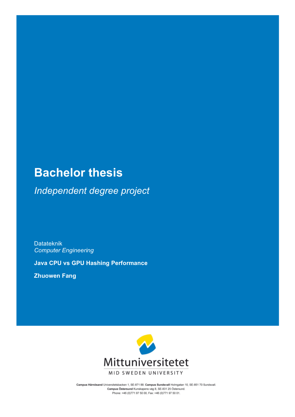 Bachelor Thesis