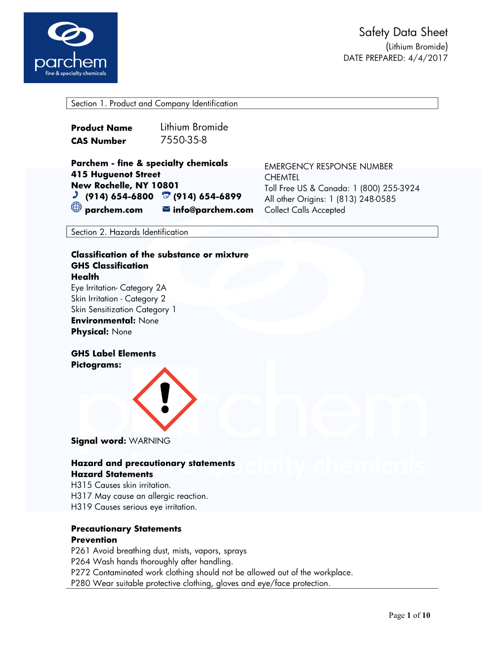 GHS Lithium Bromide MSDS.Pdf