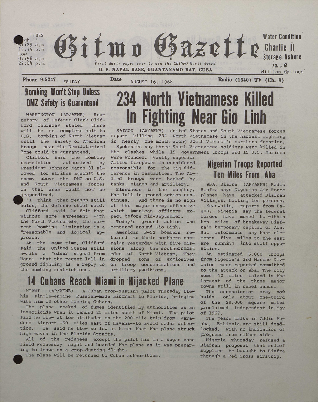 In Fighting Near Gi Linh Ford Thursday Stated There Will Be No Complete Halt to SAIGON (AP/AFNB) United States and South Vietnamese Forces U.S