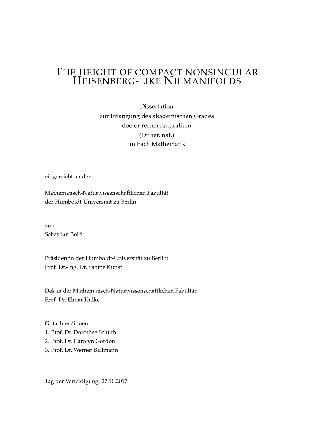 The Height of Compact Nonsingular Heisenberg-Like Nilmanifolds