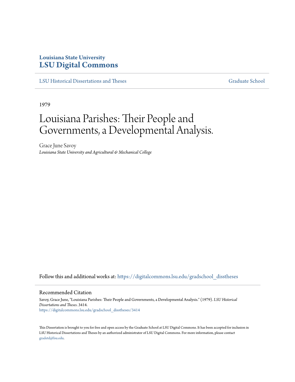 Their People and Governments, a Developmental Analysis