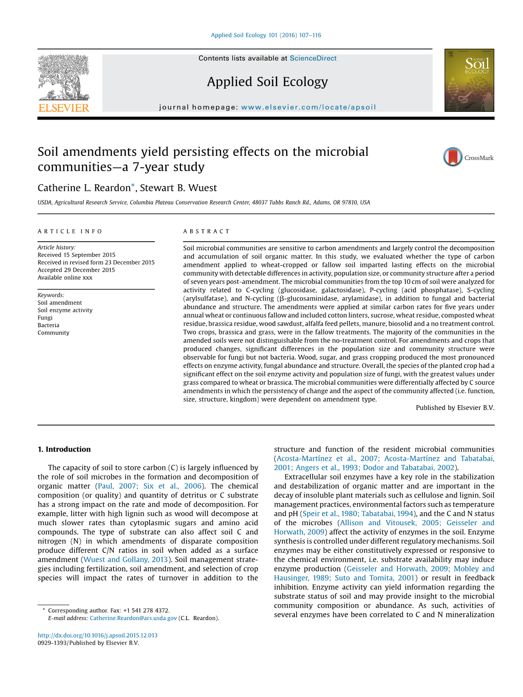 Soil Amendments Yield Persisting Effects on the Microbial Communities—A 7-Year Study