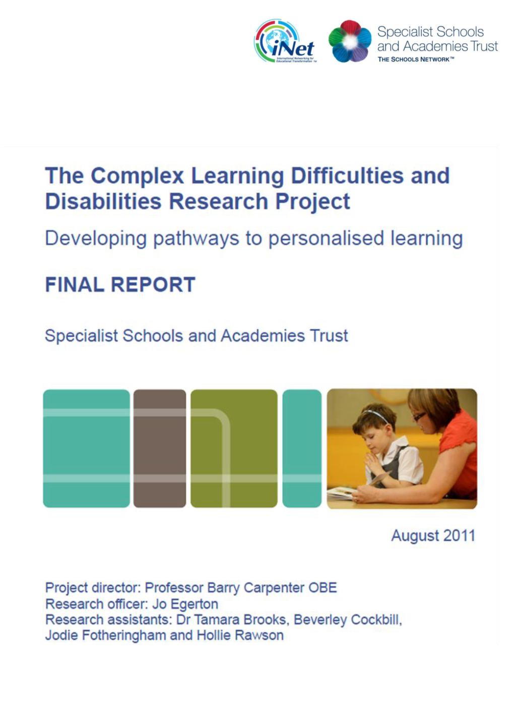 Professor Barry Carpenter, OBE, and the Complex Learning Difficulties