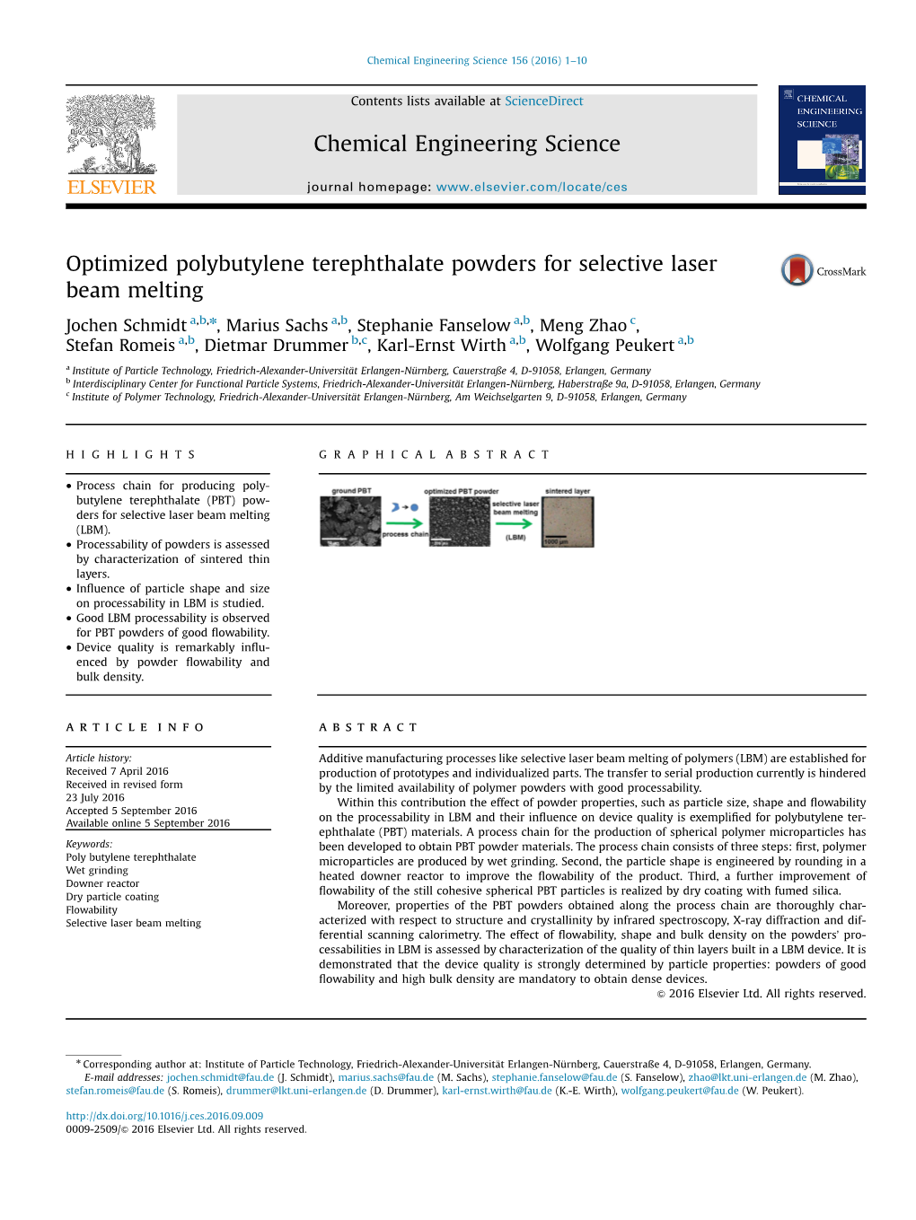 Optimized Polybutylene Terephthalate Powders for Selective Laser Beam Melting