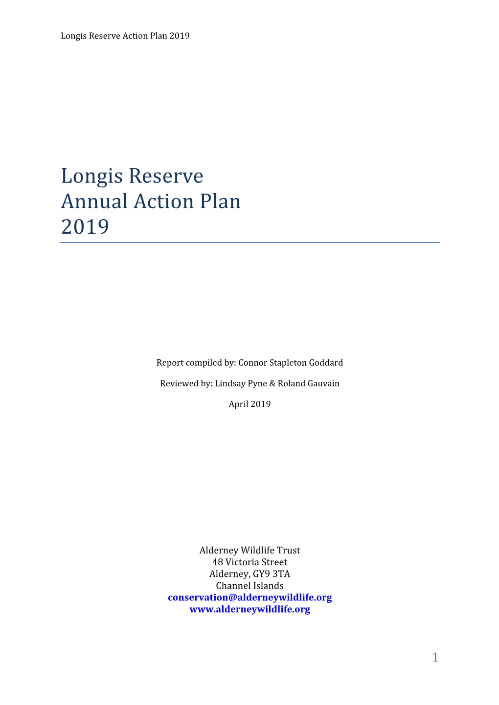 Longis Reserve Annual Action Plan 2019